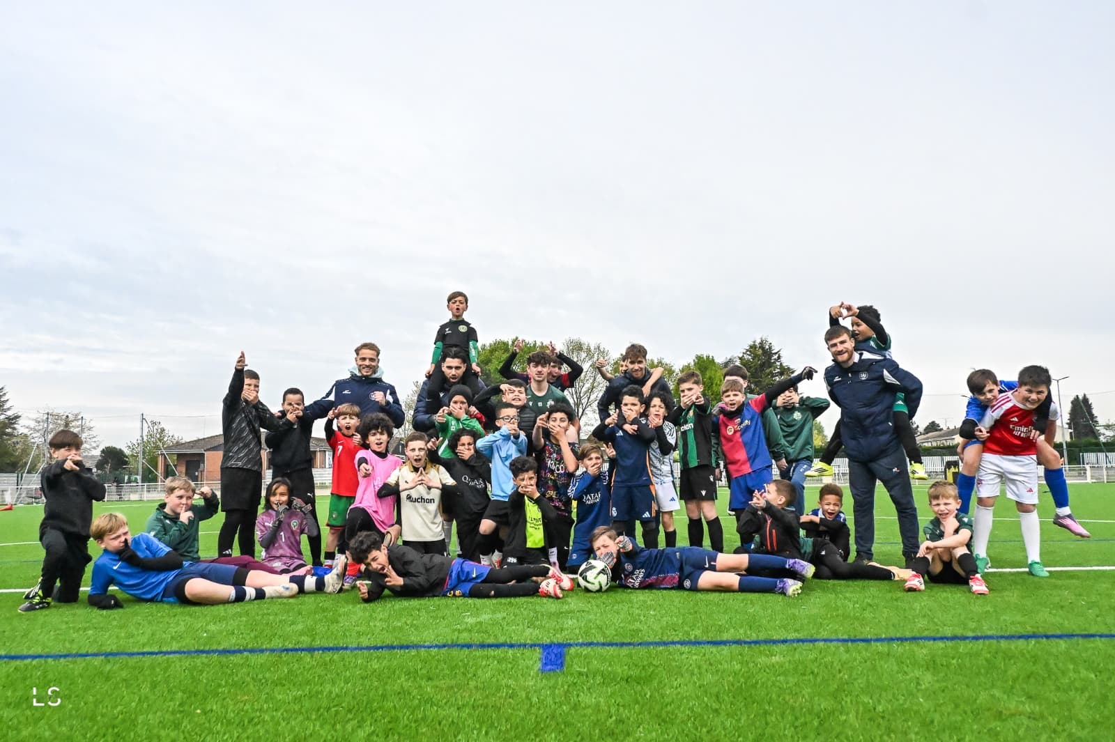 Stage football LFR — groupe sur le terrain